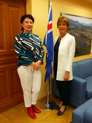 18 апреля 2017 г. Встреча Президента «Союза женщин-врачей России» д.м.н., профессора О.В. Гончаровой и посла Исландии в России госпожи Сигридур Берглинд Асгейрсдоттир